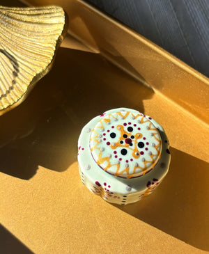 My House by Marine hand painted ceramic box Miniature Hand Painted Pills or Jewelry Ceramic box