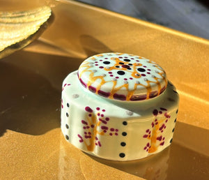 My House by Marine hand painted ceramic box Miniature Hand Painted Pills or Jewelry Ceramic box