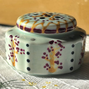 My House by Marine hand painted ceramic box Miniature Hand Painted Pills or Jewelry Ceramic box