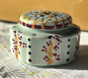 My House by Marine hand painted ceramic box Miniature Hand Painted Pills or Jewelry Ceramic box