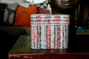 My House by Marine hand painted ceramic box Up-cycled Hand-Painted Ceramic Box: Modern Contemporary Decor for Jewelry Storage