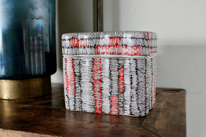 My House by Marine hand painted ceramic box Up-cycled Hand-Painted Ceramic Box: Modern Contemporary Decor for Jewelry Storage