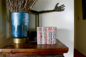 My House by Marine hand painted ceramic box Up-cycled Hand-Painted Ceramic Box: Modern Contemporary Decor for Jewelry Storage