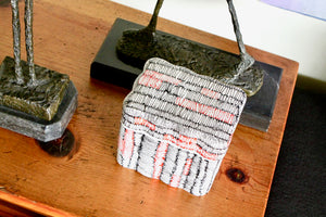 My House by Marine hand painted ceramic box Up-cycled Hand-Painted Ceramic Box: Modern Contemporary Decor for Jewelry Storage