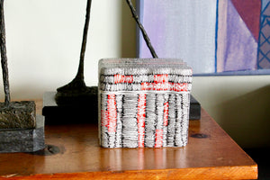 My House by Marine hand painted ceramic box Up-cycled Hand-Painted Ceramic Box: Modern Contemporary Decor for Jewelry Storage