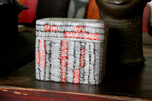 My House by Marine hand painted ceramic box Up-cycled Hand-Painted Ceramic Box: Modern Contemporary Decor for Jewelry Storage