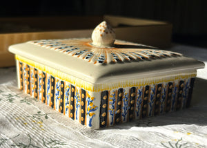 My House by Marine hand painted ceramic box Vintage Wedgwood Hand Painted Square Ceramic box