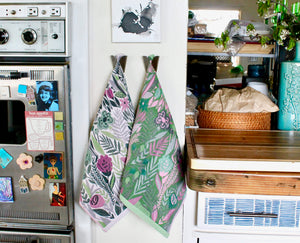 My House by Marine kitchen towels Floral Kitchen Towels: Reversible Cotton Blend, Absorbent Decor (Set of 2)