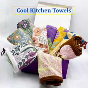 My House by Marine kitchen towels Floral Kitchen Towels: Reversible Cotton Blend, Absorbent Decor (Set of 2)