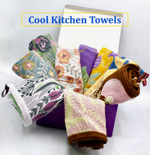 My House by Marine kitchen towels Floral Kitchen Towels: Reversible Cotton Blend, Absorbent Decor (Set of 2)