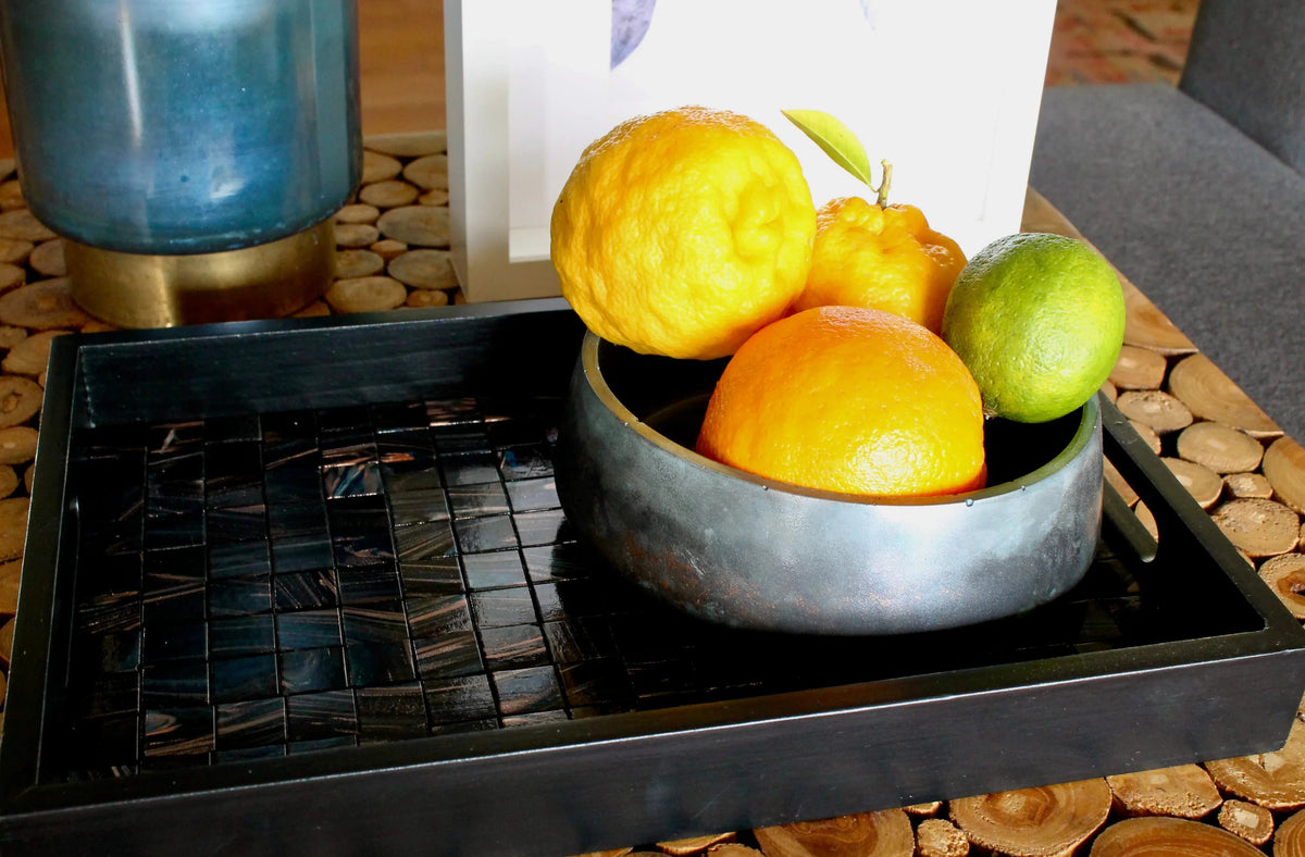 My House by Marine large cement bowl Handcrafted Concrete Bowl: Modern Copper Metal Look Plant Pot