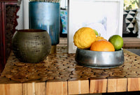 My House by Marine large cement bowl Handcrafted Concrete Bowl: Modern Copper Metal Look Plant Pot