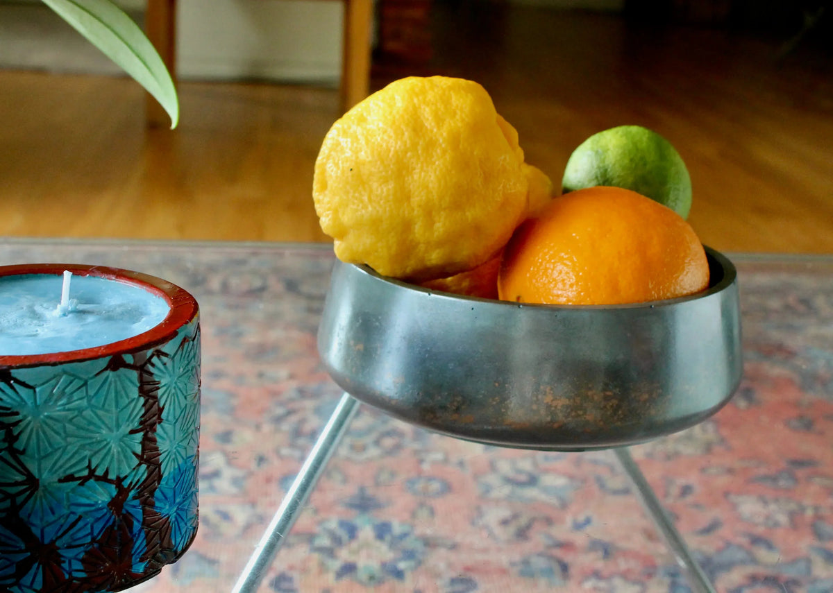 My House by Marine large cement bowl Handcrafted Concrete Bowl: Modern Copper Metal Look Plant Pot