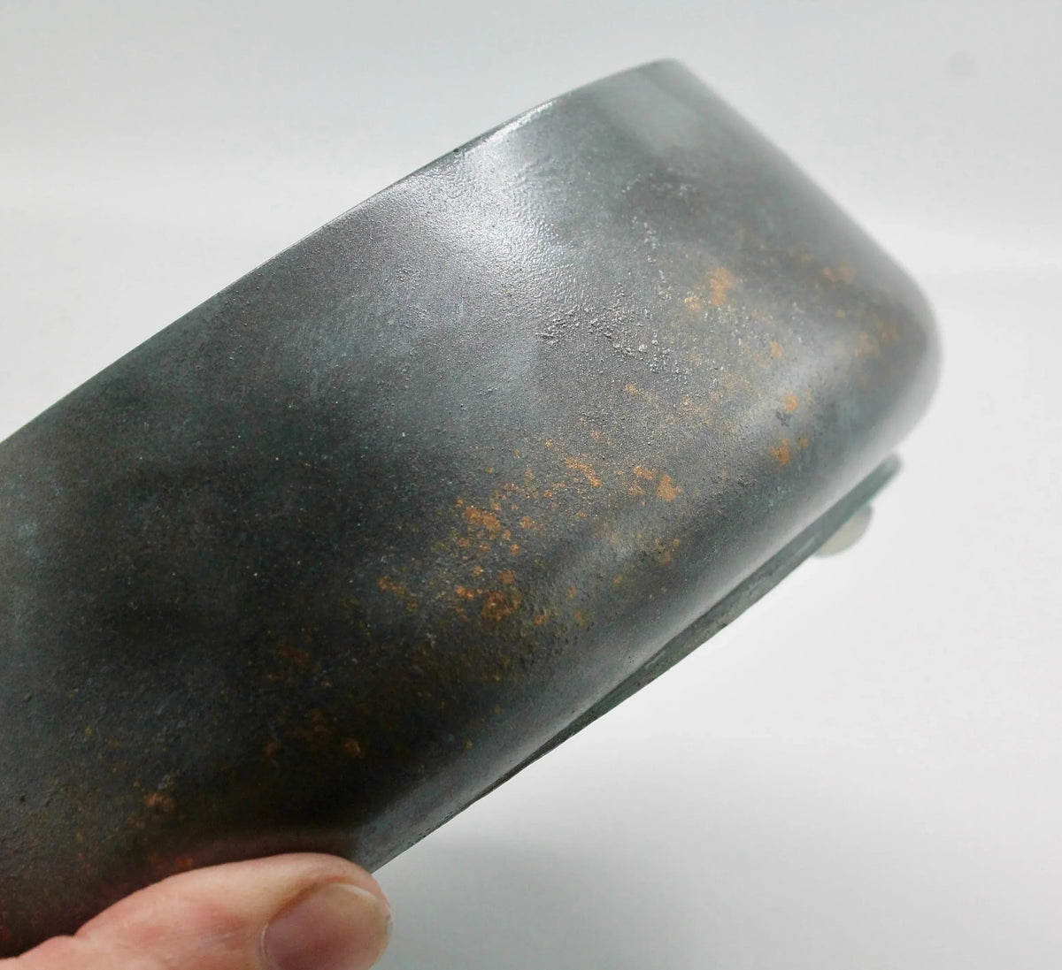 My House by Marine large cement bowl Handcrafted Concrete Bowl: Modern Copper Metal Look Plant Pot