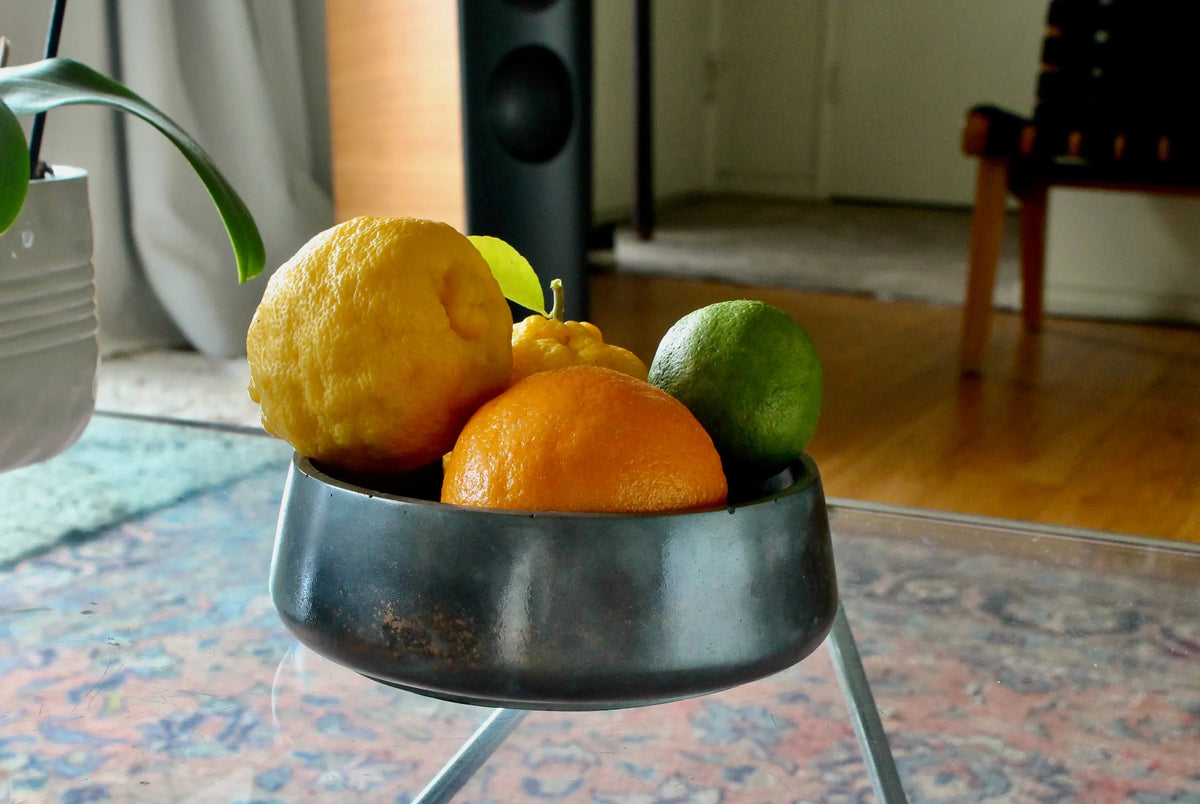 My House by Marine large cement bowl Handcrafted Concrete Bowl: Modern Copper Metal Look Plant Pot