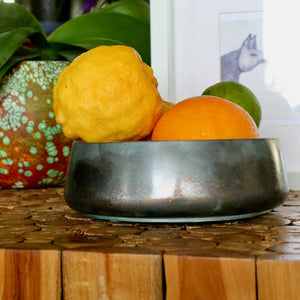 My House by Marine large cement bowl Handcrafted Concrete Bowl: Modern Copper Metal Look Plant Pot