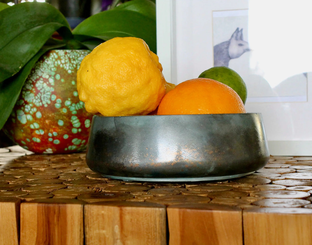 My House by Marine large cement bowl Handcrafted Concrete Bowl: Modern Copper Metal Look Plant Pot