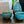 My House by Marine Porcelain Sake Set Handcrafted Ceramic Sake Set: Teal Glaze Bottle & 2 Cups in Wooden Gift Box