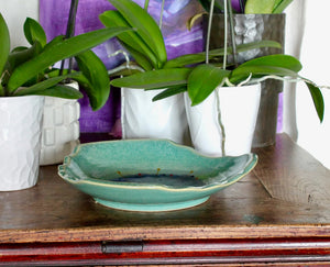 My House by Marine serving bowl Artisanal Abstract Ceramic Serving Platter - Vibrant Hand-Painted Wavy Dish for Modern Tabletop Decor