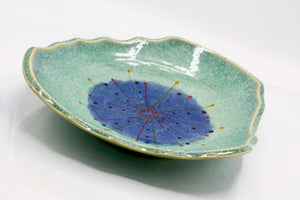 My House by Marine serving bowl Artisanal Abstract Ceramic Serving Platter - Vibrant Hand-Painted Wavy Dish for Modern Tabletop Decor