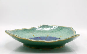 My House by Marine serving bowl Artisanal Abstract Ceramic Serving Platter - Vibrant Hand-Painted Wavy Dish for Modern Tabletop Decor