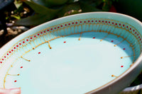 My House by Marine serving bowl Handcrafted Antique China Design  Blue Pedestal Serving Bowl for The Sophisticated Table