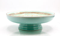 My House by Marine serving bowl Handcrafted Antique China Design  Blue Pedestal Serving Bowl for The Sophisticated Table