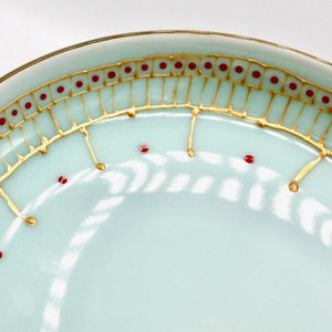 My House by Marine serving bowl Handcrafted Antique China Design  Blue Pedestal Serving Bowl for The Sophisticated Table
