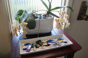 My House by Marine serving porcelain tray Handcrafted Modern Ceramic Serving Trays: Unique Decorative Dish in Many Colors