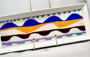 My House by Marine serving porcelain tray Handcrafted Modern Ceramic Serving Trays: Unique Decorative Dish in Many Colors