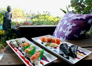 My House by Marine serving porcelain tray Handcrafted Modern Porcelain Serving Trays: Unique Decorative Dishes with Colorful Hand-Painted Details