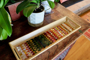 My House by Marine Stained Glass tray Colorful Stained Glass Mosaic Design Tray - Arts & Crafts Handmade Decor