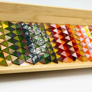 My House by Marine Stained Glass tray Colorful Stained Glass Mosaic Design Tray - Arts & Crafts Handmade Decor