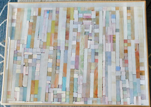 My House by Marine Stained Glass tray Handmade Large Pastel Stained Glass Mosaic Tray