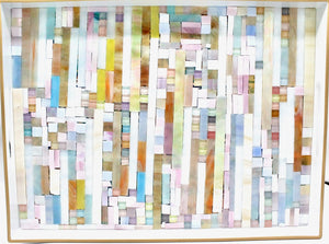 My House by Marine Stained Glass tray Handmade Large Pastel Stained Glass Mosaic Tray