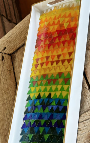 My House by Marine Stained Glass tray Multicolor Handcrafted Stained Glass Tray for Contemporary Decor