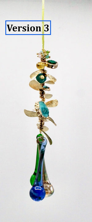 My House by Marine sun catchers Vibrant Whimsical Suncatchers: Glass & Brass Ornaments for Windows, Christmas Trees and Decor