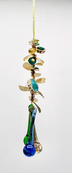 My House by Marine sun catchers Vibrant Whimsical Suncatchers: Glass & Brass Ornaments for Windows, Christmas Trees and Decor