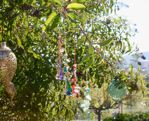 My House by Marine sun catchers Vibrant Whimsical Suncatchers: Glass & Brass Ornaments for Windows, Christmas Trees and Decor