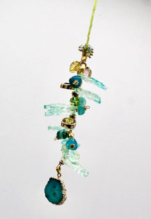 My House by Marine sun catchers Vibrant Whimsical Suncatchers: Glass & Brass Ornaments for Windows, Christmas Trees and Decor