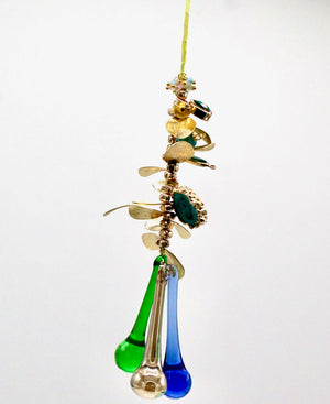 My House by Marine sun catchers Vibrant Whimsical Suncatchers: Glass & Brass Ornaments for Windows, Christmas Trees and Decor