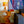 My House by Marine table lamp Art Deco Modern Bedside Table Lamp with Cork Shade and Orange Stained Glass