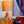 My House by Marine table lamp Art Deco Modern Bedside Table Lamp with Cork Shade and Orange Stained Glass
