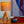 My House by Marine table lamp Art Deco Modern Bedside Table Lamp with Cork Shade and Orange Stained Glass