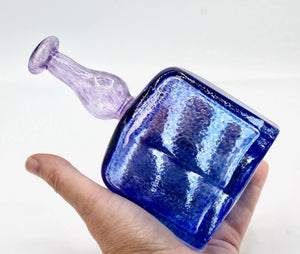 My House by Marine Vintage Art Glass Collectibles Duo of Original KOSTA BODA Vases SIGNED by Bertil Vallien-Unique Bookshelf Decor