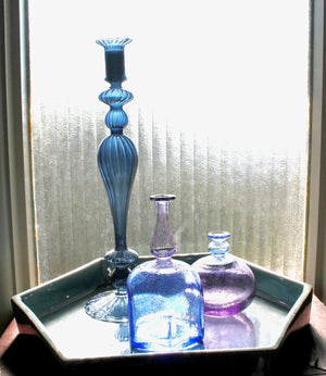 My House by Marine Vintage Art Glass Collectibles Duo of Original KOSTA BODA Vases SIGNED by Bertil Vallien-Unique Bookshelf Decor