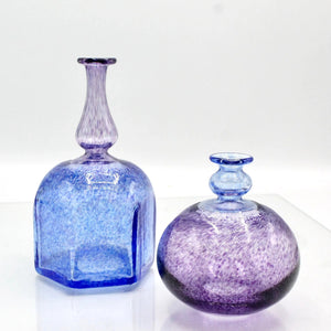 My House by Marine Vintage Art Glass Collectibles Duo of Original KOSTA BODA Vases SIGNED by Bertil Vallien-Unique Bookshelf Decor