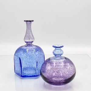 My House by Marine Vintage Art Glass Collectibles Duo of Original KOSTA BODA Vases SIGNED by Bertil Vallien-Unique Bookshelf Decor