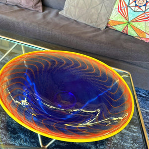 My House by Marine Vintage Art Glass Collectibles KOSTA BODA 13” Art Glass Bowl from the Bon Bon Collection