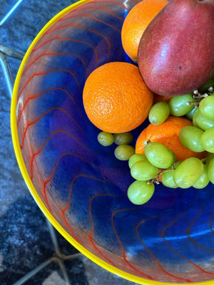 My House by Marine Vintage Art Glass Collectibles KOSTA BODA 13” Art Glass Bowl from the Bon Bon Collection